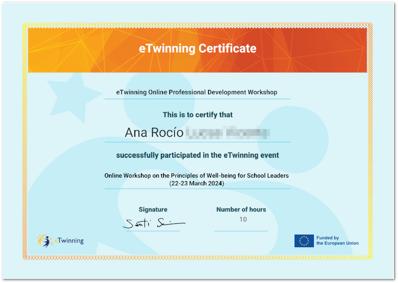 Certificado eTwinning