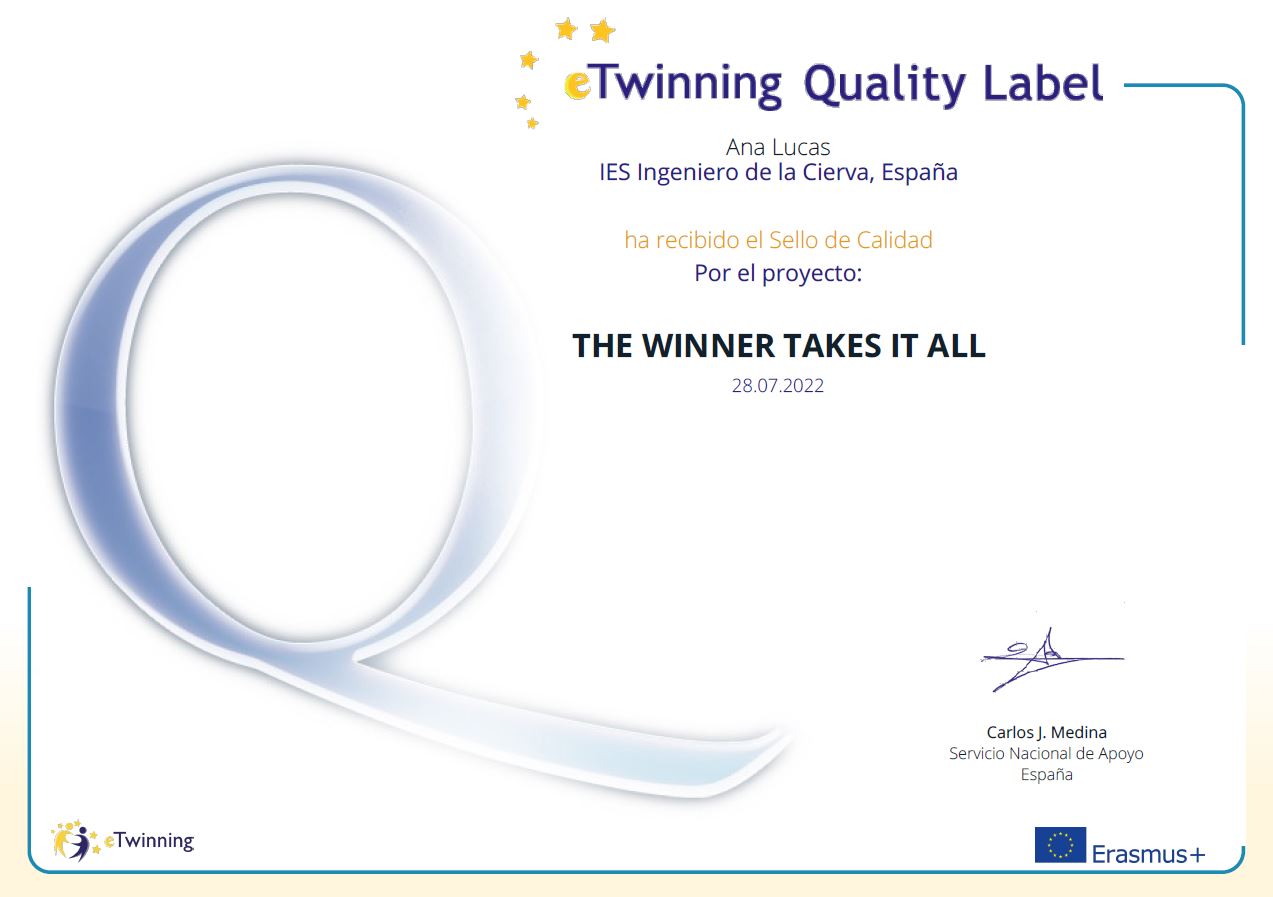 ANA SELLO CALIDAD THE WINNER