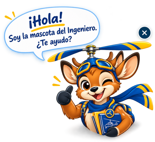 ¡Hola! Soy la mascota del Ingeniero. ¿Te ayudo? Mascota del IES Ingeniero de la Cierva.